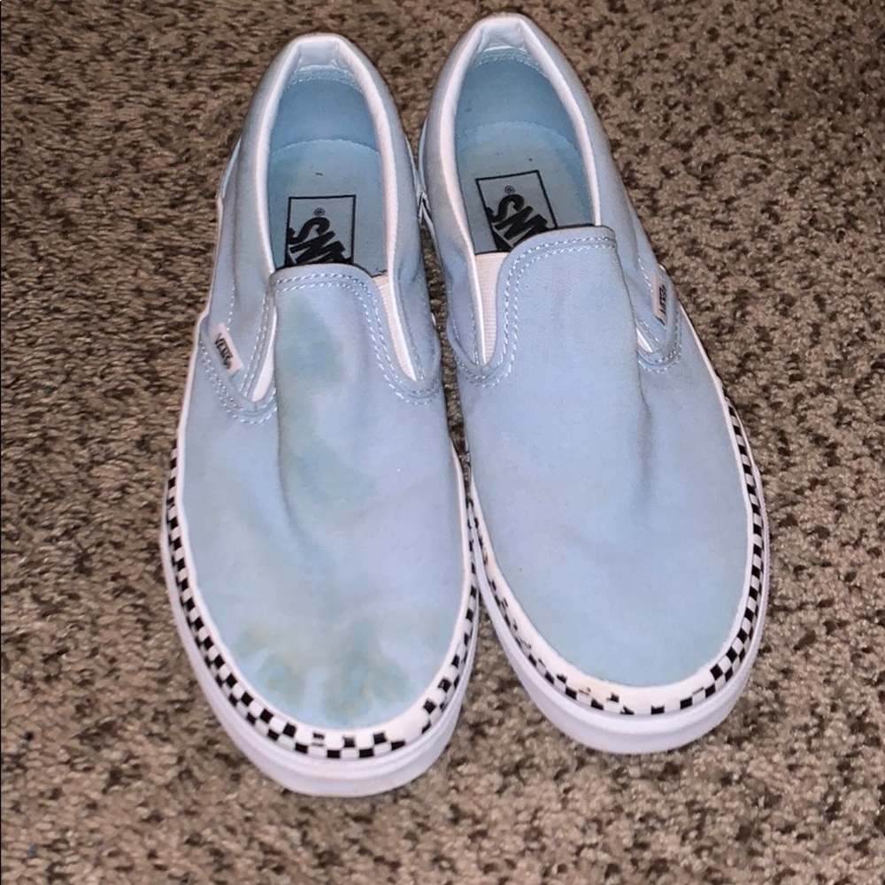 blue with checkers vans